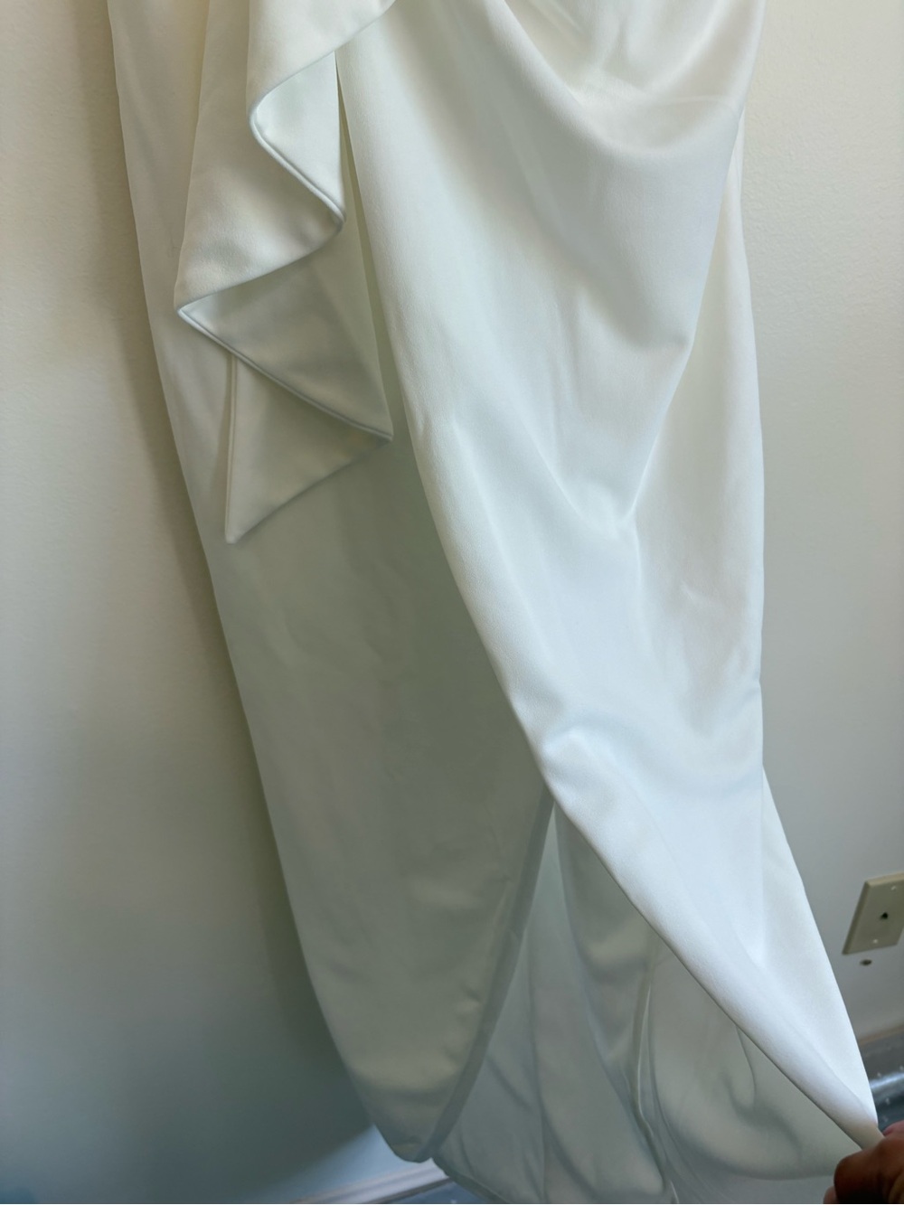 Windsor White Sweetheart Ruffle Slim Crepe Formal Midi Dress Sz M NWT - Picture 6 of 16